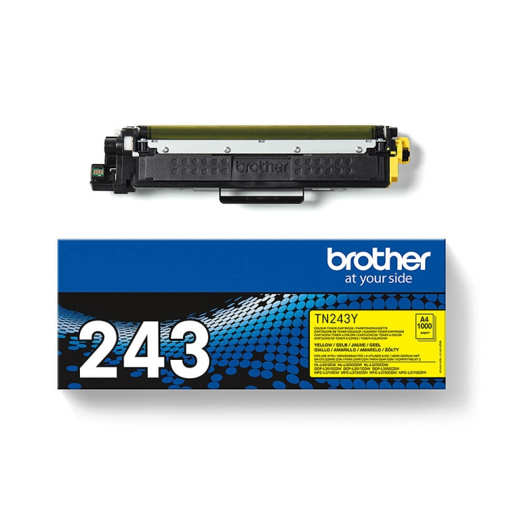 Brother Toner TN243Y TN-243 Gul i gruppen DATORER & KRINGUTRUSTNING / Skrivare & Tillbehör / Bläck & Toner / Toner / Brother hos TP E-commerce Nordic AB (C26205)