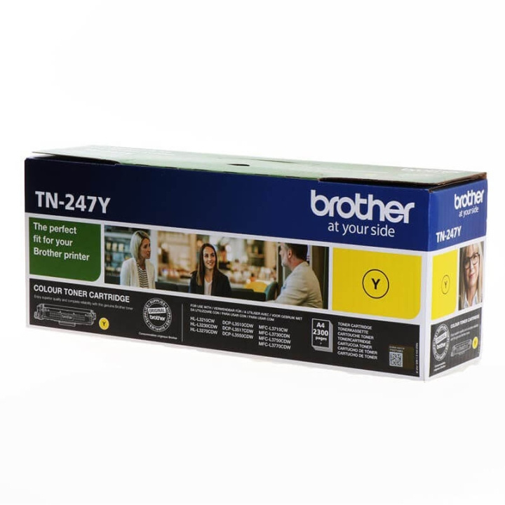 Brother Toner TN247Y TN-247 Gul i gruppen DATORER & KRINGUTRUSTNING / Skrivare & Tillbehör / Bläck & Toner / Toner / Brother hos TP E-commerce Nordic AB (C26215)