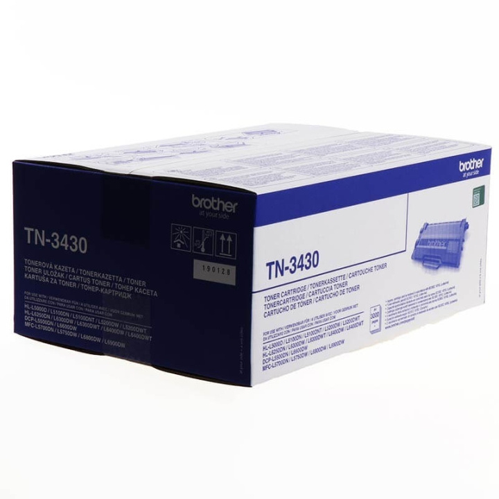 Brother Toner TN3430 TN-3430 Svart i gruppen DATORER & KRINGUTRUSTNING / Skrivare & Tillbehör / Bläck & Toner / Toner / Brother hos TP E-commerce Nordic AB (C26248)