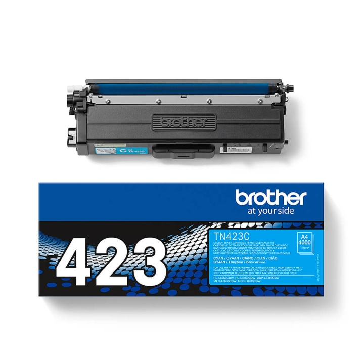 BROTHER Toner TN423C TN-423 Cyan i gruppen DATORER & KRINGUTRUSTNING / Skrivare & Tillbehör / Bläck & Toner / Toner / Brother hos TP E-commerce Nordic AB (C26257)