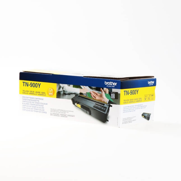 Brother Toner TN900Y TN-900 Gul i gruppen DATORER & KRINGUTRUSTNING / Skrivare & Tillbehör / Bläck & Toner / Bläckpatroner / Brother hos TP E-commerce Nordic AB (C26269)