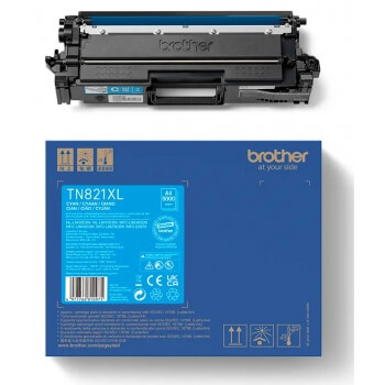 Brother Toner TN821XLC TN-821XL Cyan i gruppen DATORER & KRINGUTRUSTNING / Skrivare & Tillbehör / Bläck & Toner / Toner / Brother hos TP E-commerce Nordic AB (C26282)