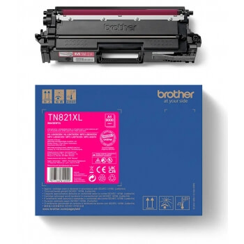 Brother Toner TN821XLM TN-821XL Magenta i gruppen DATORER & KRINGUTRUSTNING / Skrivare & Tillbehör / Bläck & Toner / Toner / Brother hos TP E-commerce Nordic AB (C26283)