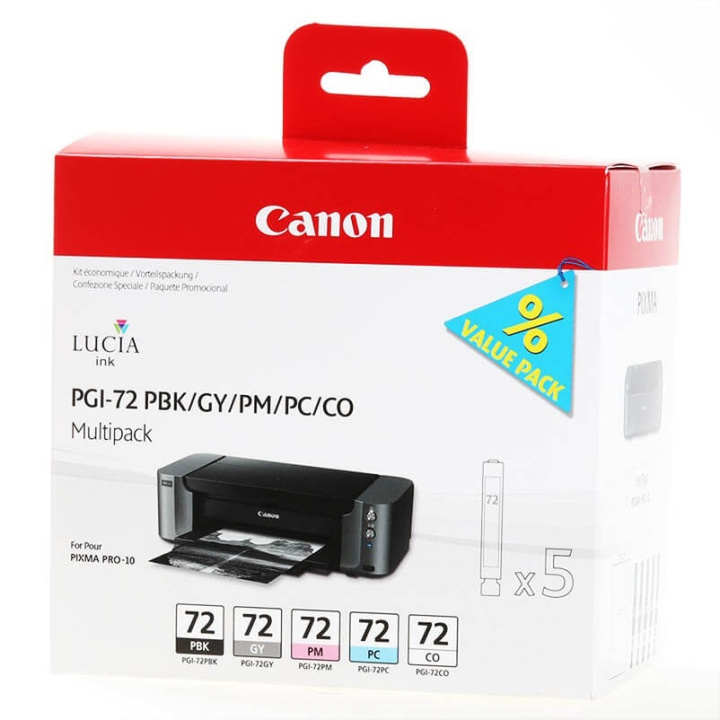 Canon Bläck 6403B007 PGI-72, pbk/gy/pm/pc/co i gruppen DATORER & KRINGUTRUSTNING / Skrivare & Tillbehör / Bläck & Toner / Toner / Canon hos TP E-commerce Nordic AB (C26304)