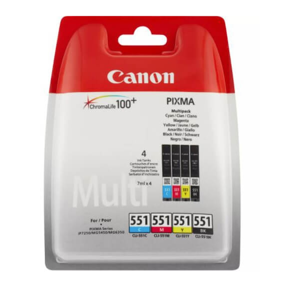 Canon Bläck 6509B009 CLI-551 Multipack