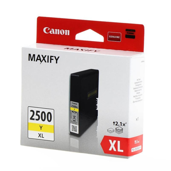 Canon Bläck 9267B001 PGI-2500XL Gul i gruppen DATORER & KRINGUTRUSTNING / Skrivare & Tillbehör / Bläck & Toner / Toner / Canon hos TP E-commerce Nordic AB (C26348)