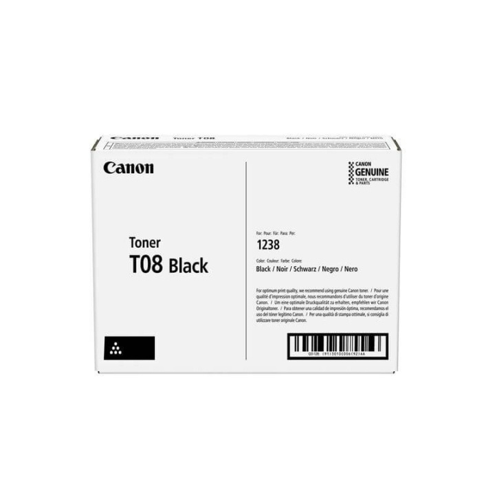 Canon Toner 3010C006 T08 Svart i gruppen DATORER & KRINGUTRUSTNING / Skrivare & Tillbehör / Bläck & Toner / Toner / Canon hos TP E-commerce Nordic AB (C26578)