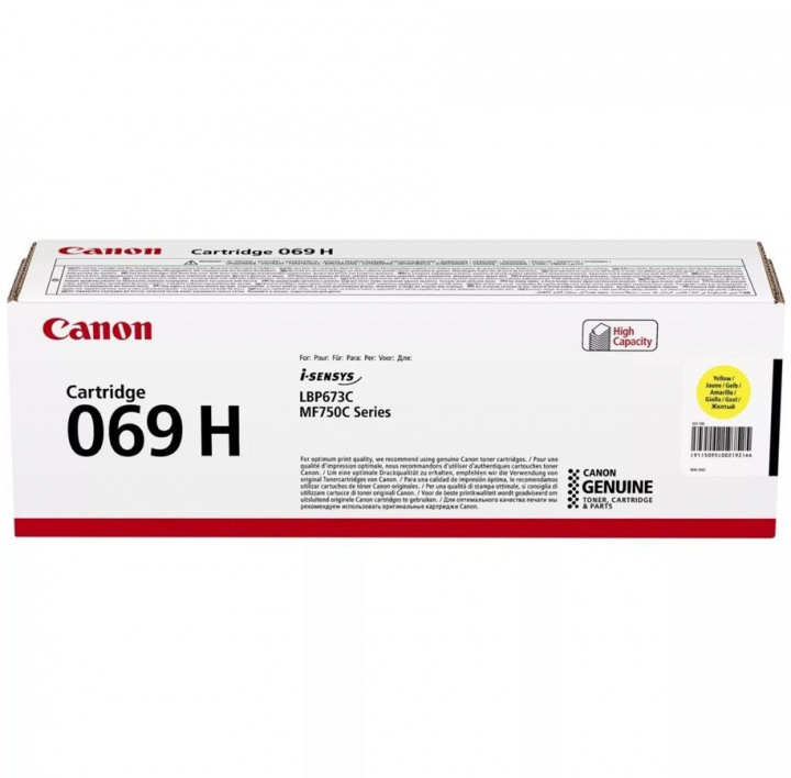 Canon Toner 5095C002 069H Gul i gruppen DATORER & KRINGUTRUSTNING / Skrivare & Tillbehör / Bläck & Toner / Toner / Canon hos TP E-commerce Nordic AB (C26596)