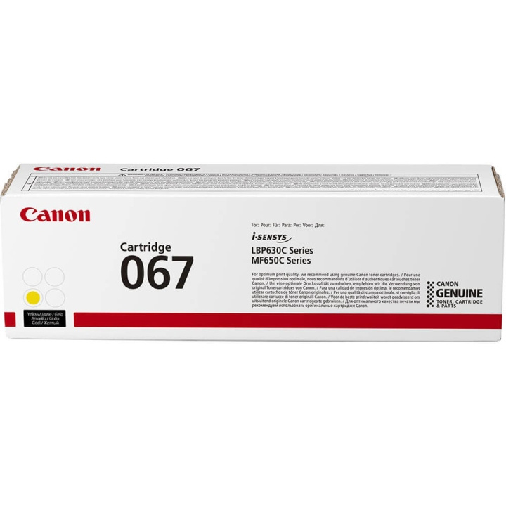 Canon Toner 5099C002 067 Gul i gruppen DATORER & KRINGUTRUSTNING / Skrivare & Tillbehör / Bläck & Toner / Toner / Canon hos TP E-commerce Nordic AB (C26609)