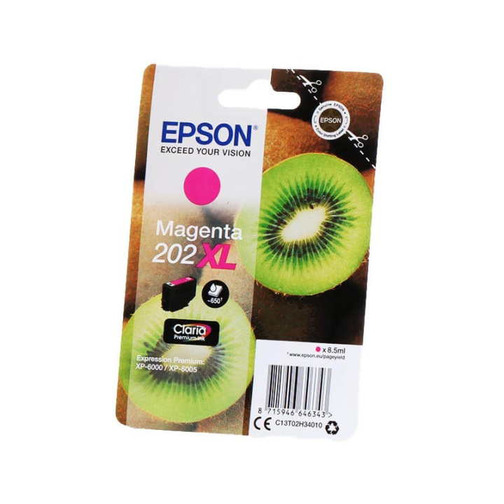 EPSON Bläck C13T02H34010 202XL Magenta, Kiwi i gruppen DATORER & KRINGUTRUSTNING / Skrivare & Tillbehör / Bläck & Toner / Bläckpatroner / Epson hos TP E-commerce Nordic AB (C26680)