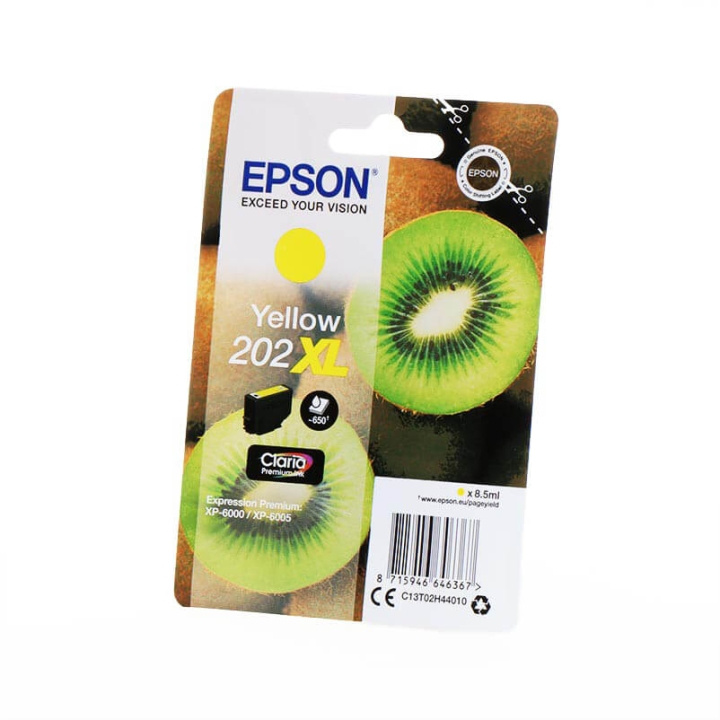 EPSON Bläck C13T02H44010 202XL Gul, Kiwi i gruppen DATORER & KRINGUTRUSTNING / Skrivare & Tillbehör / Bläck & Toner / Bläckpatroner / Epson hos TP E-commerce Nordic AB (C26681)