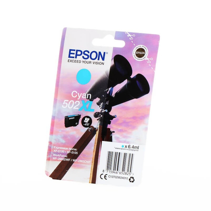 EPSON Bläck C13T02W24010 502XL Cyan, Binoculars i gruppen DATORER & KRINGUTRUSTNING / Skrivare & Tillbehör / Bläck & Toner / Bläckpatroner / Epson hos TP E-commerce Nordic AB (C26686)