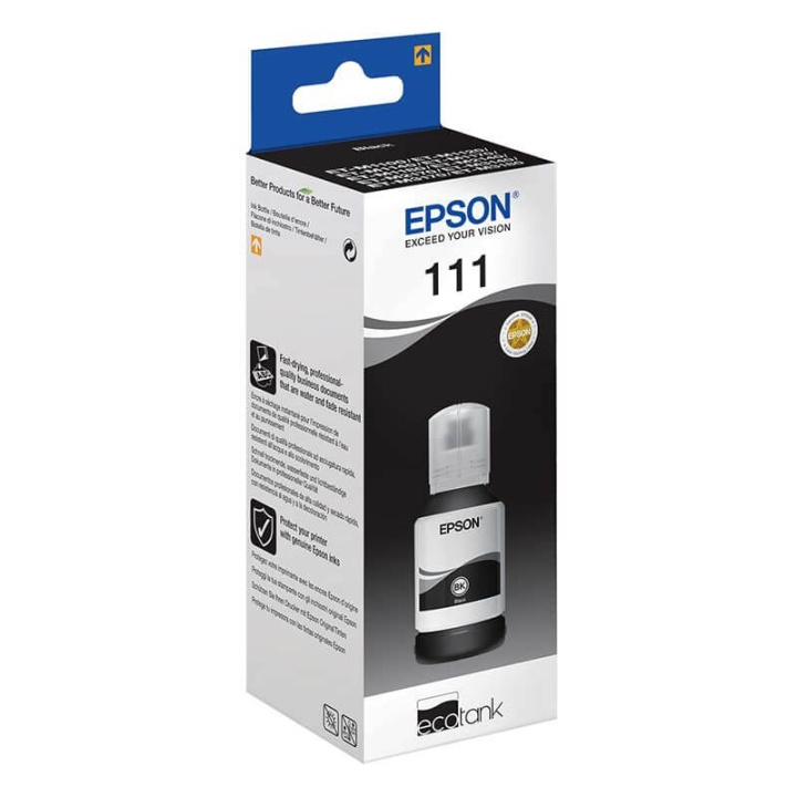 EPSON Bläck C13T03M140 111 Svart Ecotank i gruppen DATORER & KRINGUTRUSTNING / Skrivare & Tillbehör / Bläck & Toner / Bläckpatroner / Epson hos TP E-commerce Nordic AB (C26695)