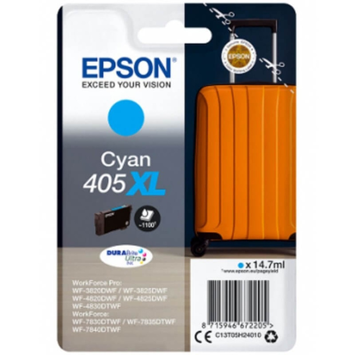 EPSON Bläck C13T05H24010 405XL Cyan, Resväska i gruppen DATORER & KRINGUTRUSTNING / Skrivare & Tillbehör / Bläck & Toner / Bläckpatroner / Epson hos TP E-commerce Nordic AB (C26715)