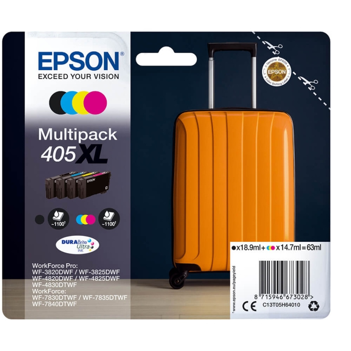 EPSON Bläck C13T05H64010 405XL Multipack, Resväska i gruppen DATORER & KRINGUTRUSTNING / Skrivare & Tillbehör / Bläck & Toner / Bläckpatroner / Epson hos TP E-commerce Nordic AB (C26718)