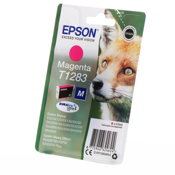 EPSON Bläck C13T12834012 T1283 Magenta, Räv i gruppen DATORER & KRINGUTRUSTNING / Skrivare & Tillbehör / Bläck & Toner / Bläckpatroner / Epson hos TP E-commerce Nordic AB (C26750)