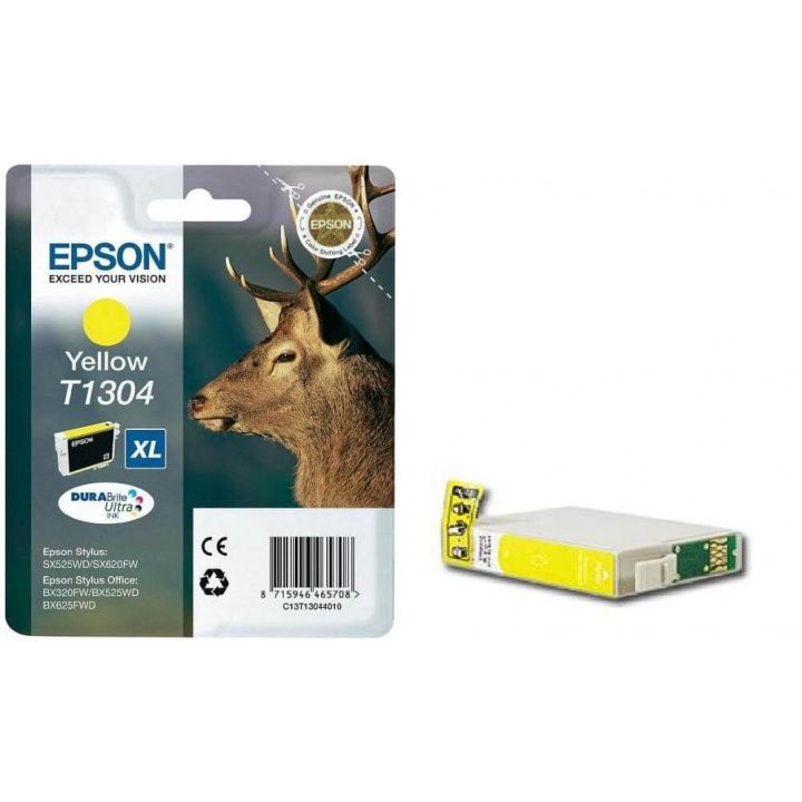 EPSON Bläck C13T13044012 T1304 Gul, Hjort i gruppen DATORER & KRINGUTRUSTNING / Skrivare & Tillbehör / Bläck & Toner / Bläckpatroner / Epson hos TP E-commerce Nordic AB (C26761)