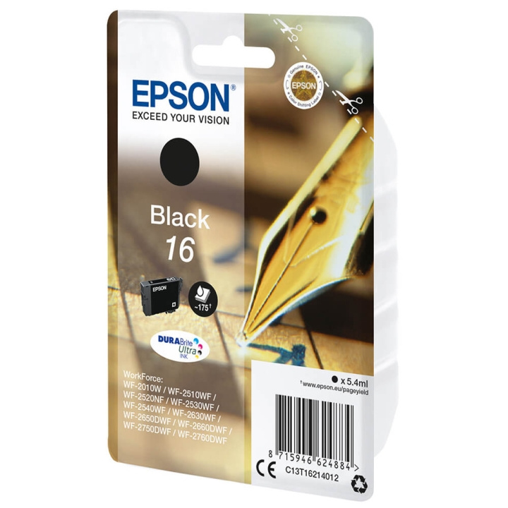 EPSON Bläck C13T16214012 16 Svart, Penna och Korsord i gruppen DATORER & KRINGUTRUSTNING / Skrivare & Tillbehör / Bläck & Toner / Bläckpatroner / Epson hos TP E-commerce Nordic AB (C26763)