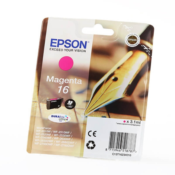 EPSON Bläck C13T16234012 16 Magenta, Penna och Korsord i gruppen DATORER & KRINGUTRUSTNING / Skrivare & Tillbehör / Bläck & Toner / Bläckpatroner / Epson hos TP E-commerce Nordic AB (C26765)