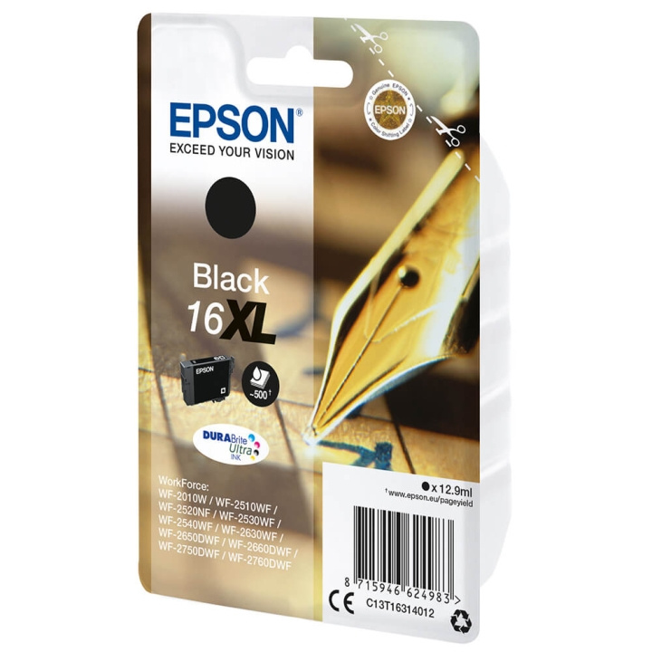 EPSON Bläck C13T16314012 16XL Svart, Penna och Korsord i gruppen DATORER & KRINGUTRUSTNING / Skrivare & Tillbehör / Bläck & Toner / Bläckpatroner / Epson hos TP E-commerce Nordic AB (C26768)