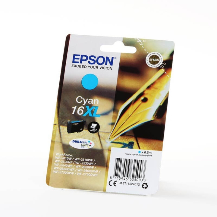 EPSON Bläck C13T16324012 16XL Cyan, Penna och Korsord i gruppen DATORER & KRINGUTRUSTNING / Skrivare & Tillbehör / Bläck & Toner / Bläckpatroner / Epson hos TP E-commerce Nordic AB (C26769)