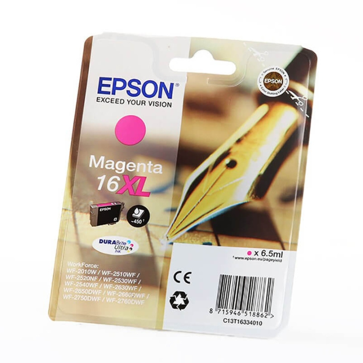 EPSON Bläck C13T16334012 16XL Magenta, Penna och Korsord i gruppen DATORER & KRINGUTRUSTNING / Skrivare & Tillbehör / Bläck & Toner / Bläckpatroner / Epson hos TP E-commerce Nordic AB (C26770)