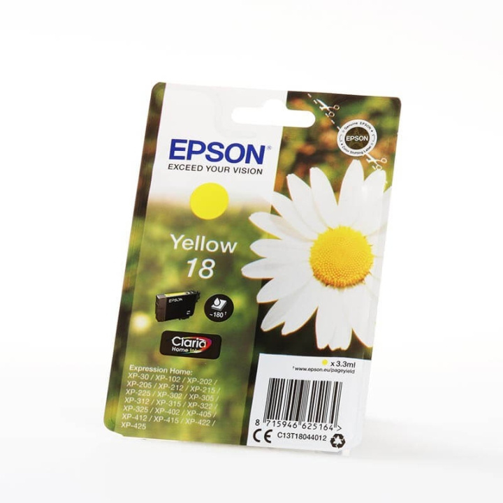 EPSON Bläck C13T18044012 18 Gul, Daisy i gruppen DATORER & KRINGUTRUSTNING / Skrivare & Tillbehör / Bläck & Toner / Bläckpatroner / Epson hos TP E-commerce Nordic AB (C26776)