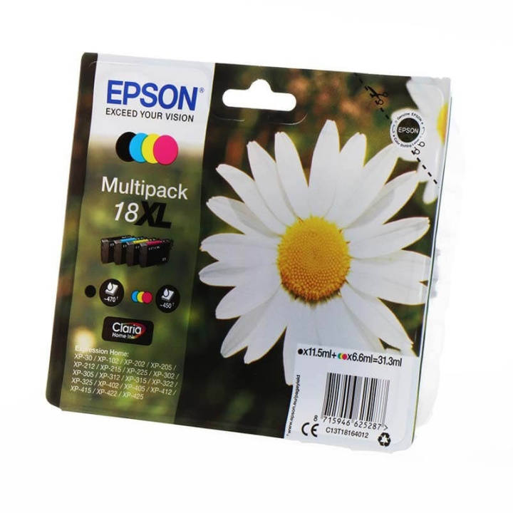 EPSON Bläck C13T18164012 18XL Multipack, Daisy i gruppen DATORER & KRINGUTRUSTNING / Skrivare & Tillbehör / Bläck & Toner / Bläckpatroner / Epson hos TP E-commerce Nordic AB (C26781)