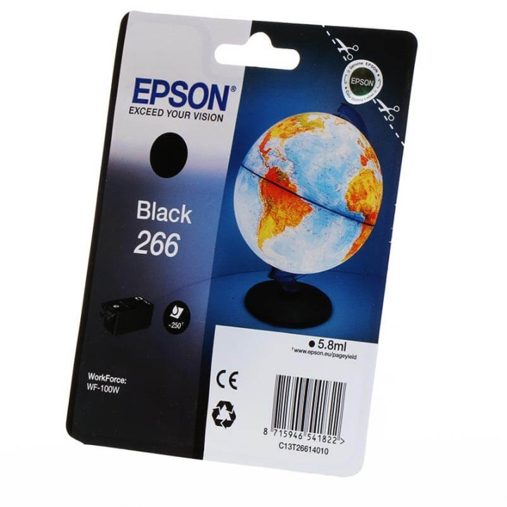 EPSON Bläck C13T26614010 266 Svart, Glob i gruppen DATORER & KRINGUTRUSTNING / Skrivare & Tillbehör / Bläck & Toner / Bläckpatroner / Epson hos TP E-commerce Nordic AB (C26794)