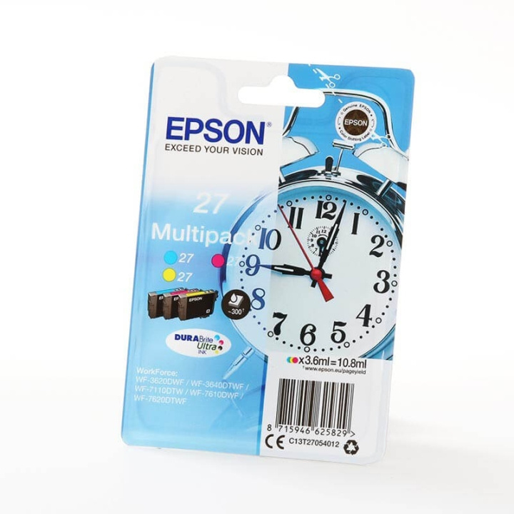 EPSON Bläck C13T27054012 27 Multipack, Väckarklocka i gruppen DATORER & KRINGUTRUSTNING / Skrivare & Tillbehör / Bläck & Toner / Bläckpatroner / Epson hos TP E-commerce Nordic AB (C26800)