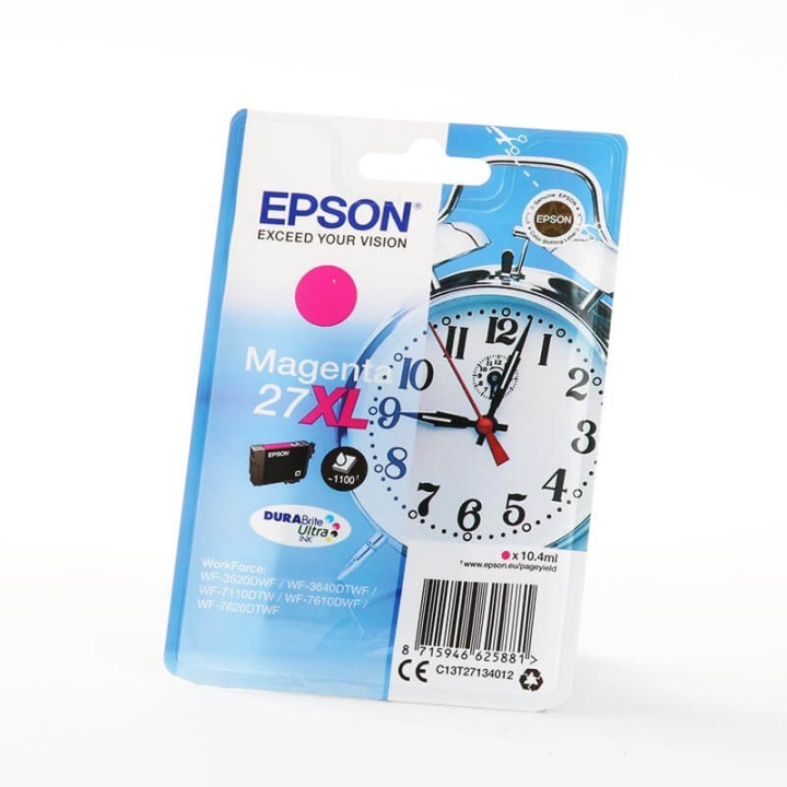 EPSON Bläck C13T27134012 27XL Magenta, Väckarklocka i gruppen DATORER & KRINGUTRUSTNING / Skrivare & Tillbehör / Bläck & Toner / Bläckpatroner / Epson hos TP E-commerce Nordic AB (C26803)