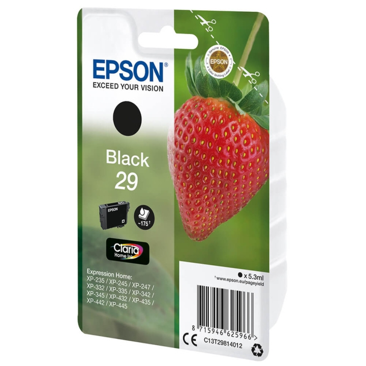 EPSON Bläck C13T29814012 29 Svart, Jordgubbe i gruppen DATORER & KRINGUTRUSTNING / Skrivare & Tillbehör / Bläck & Toner / Bläckpatroner / Epson hos TP E-commerce Nordic AB (C26807)