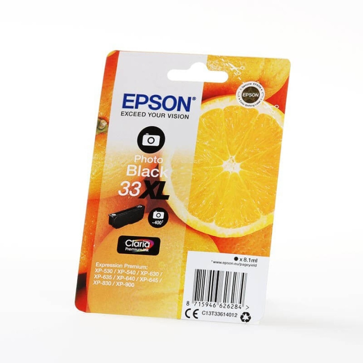 EPSON Bläck C13T33614012 33XL Fotosvart, Oranges i gruppen DATORER & KRINGUTRUSTNING / Skrivare & Tillbehör / Bläck & Toner / Bläckpatroner / Epson hos TP E-commerce Nordic AB (C26824)