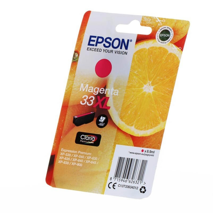 EPSON Bläck C13T33634012 33XL Magenta, Oranges i gruppen DATORER & KRINGUTRUSTNING / Skrivare & Tillbehör / Bläck & Toner / Bläckpatroner / Epson hos TP E-commerce Nordic AB (C26826)