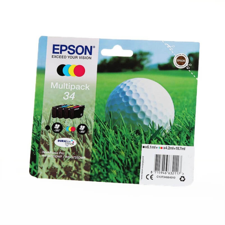 EPSON Bläck C13T34664010 34 Multipack, Golfboll i gruppen DATORER & KRINGUTRUSTNING / Skrivare & Tillbehör / Bläck & Toner / Bläckpatroner / Epson hos TP E-commerce Nordic AB (C26829)