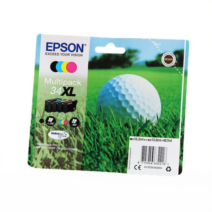 EPSON Bläck C13T34764010 34XL Multipack, Golfboll i gruppen DATORER & KRINGUTRUSTNING / Skrivare & Tillbehör / Bläck & Toner / Bläckpatroner / Epson hos TP E-commerce Nordic AB (C26834)