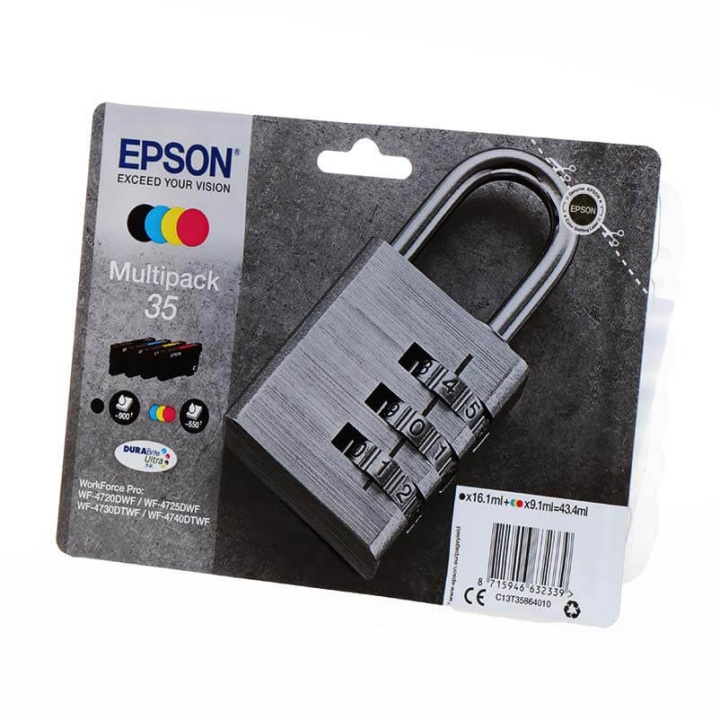 EPSON Bläck C13T35864010 35 Multipack, Padlock i gruppen DATORER & KRINGUTRUSTNING / Skrivare & Tillbehör / Bläck & Toner / Bläckpatroner / Epson hos TP E-commerce Nordic AB (C26836)