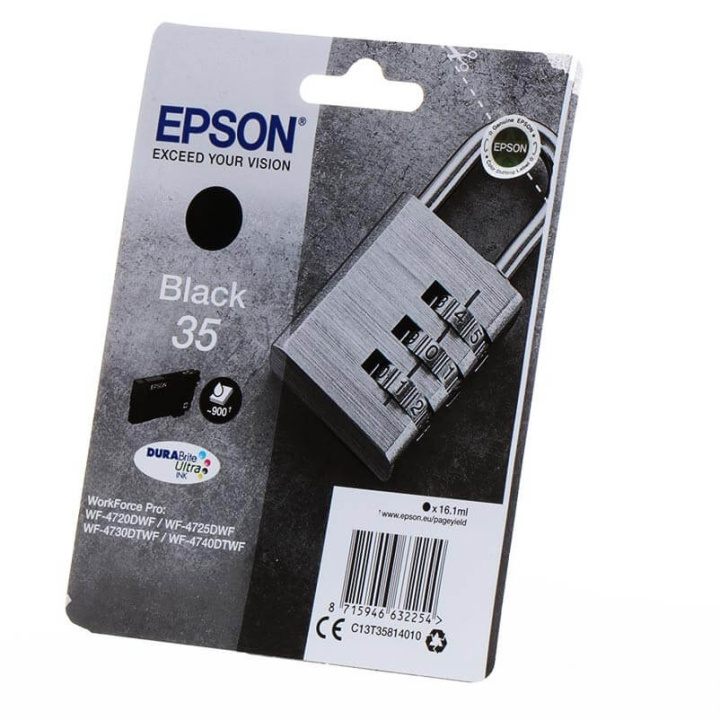 EPSON Bläck C13T35914010 35XL Svart, Padlock i gruppen DATORER & KRINGUTRUSTNING / Skrivare & Tillbehör / Bläck & Toner / Bläckpatroner / Epson hos TP E-commerce Nordic AB (C26837)