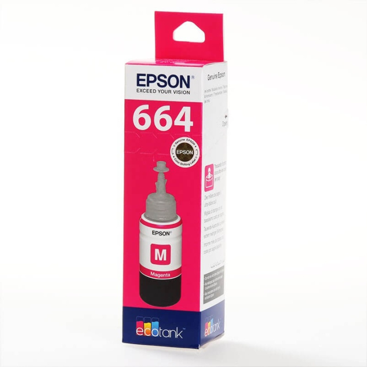 EPSON Bläck C13T664340 664 Magenta Ecotank i gruppen DATORER & KRINGUTRUSTNING / Skrivare & Tillbehör / Bläck & Toner / Bläckpatroner / Epson hos TP E-commerce Nordic AB (C26851)