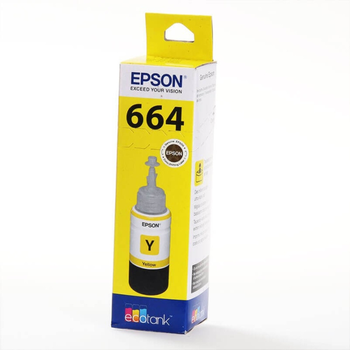 EPSON Bläck C13T664440 664 Gul Ecotank i gruppen DATORER & KRINGUTRUSTNING / Skrivare & Tillbehör / Bläck & Toner / Bläckpatroner / Epson hos TP E-commerce Nordic AB (C26852)