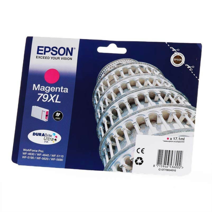EPSON Bläck C13T79034010 79XL Magenta, Tower of Pisa i gruppen DATORER & KRINGUTRUSTNING / Skrivare & Tillbehör / Bläck & Toner / Bläckpatroner / Epson hos TP E-commerce Nordic AB (C26871)
