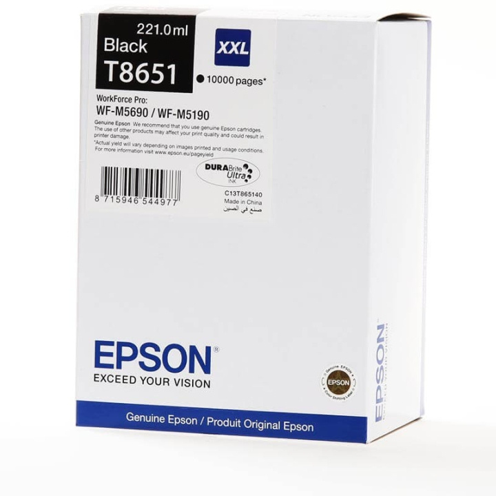 EPSON Bläck C13T865140 T8651 XXL Svart i gruppen DATORER & KRINGUTRUSTNING / Skrivare & Tillbehör / Bläck & Toner / Bläckpatroner / Epson hos TP E-commerce Nordic AB (C26873)