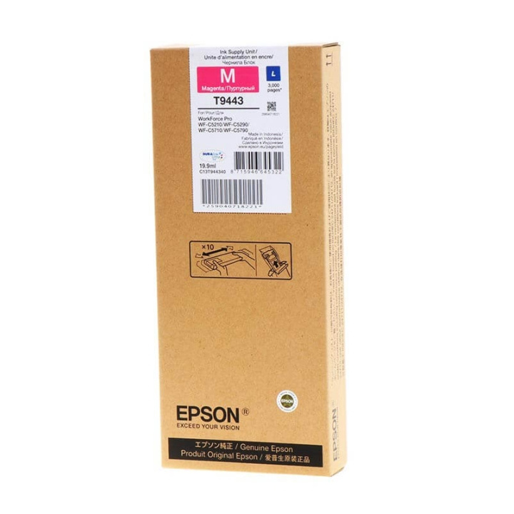 EPSON Bläck C13T944340 T9443 Magenta i gruppen DATORER & KRINGUTRUSTNING / Skrivare & Tillbehör / Bläck & Toner / Bläckpatroner / Epson hos TP E-commerce Nordic AB (C26882)