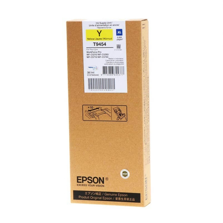 EPSON Bläck C13T945440 T9454 XL Gul i gruppen DATORER & KRINGUTRUSTNING / Skrivare & Tillbehör / Bläck & Toner / Bläckpatroner / Epson hos TP E-commerce Nordic AB (C26887)