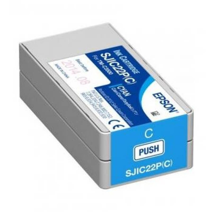 EPSON Bläck C33S020602 SJIC22P Cyan i gruppen DATORER & KRINGUTRUSTNING / Skrivare & Tillbehör / Bläck & Toner / Bläckpatroner / Epson hos TP E-commerce Nordic AB (C26894)