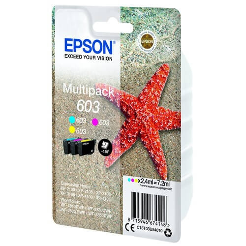 EPSON Bläck C13T03U54010 603 Multipack, Sjöstjärna i gruppen DATORER & KRINGUTRUSTNING / Skrivare & Tillbehör / Bläck & Toner / Bläckpatroner / Epson hos TP E-commerce Nordic AB (C26899)