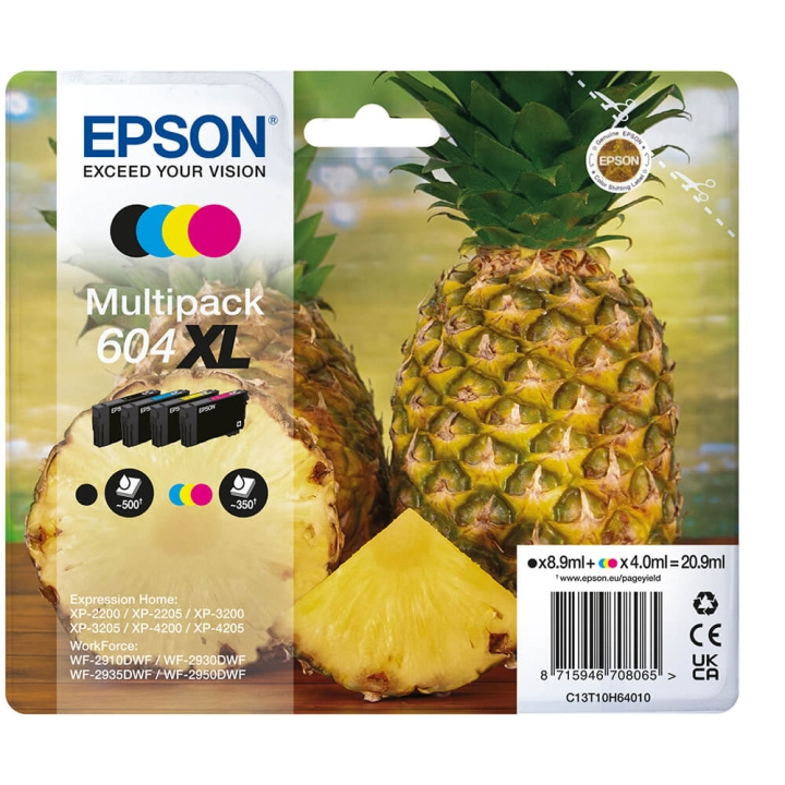 Epson Bläck C13T10H64010 604XL Multipack, Ananas i gruppen DATORER & KRINGUTRUSTNING / Skrivare & Tillbehör / Bläck & Toner / Bläckpatroner / Epson hos TP E-commerce Nordic AB (C26925)