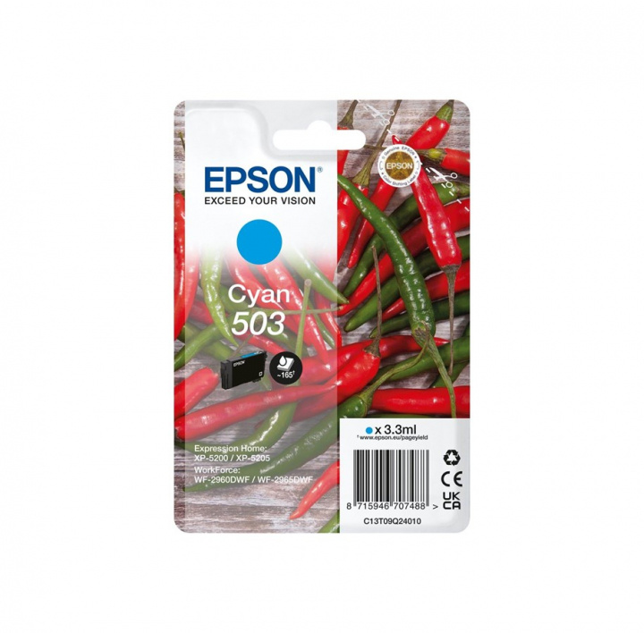 EPSON Bläck C13T09Q24010 503 Cyan, Chili i gruppen DATORER & KRINGUTRUSTNING / Skrivare & Tillbehör / Bläck & Toner / Bläckpatroner / Epson hos TP E-commerce Nordic AB (C26933)