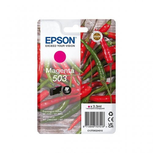 Epson Ink C13T09Q34010 503 Magenta Chili i gruppen DATORER & KRINGUTRUSTNING / Skrivare & Tillbehör / Bläck & Toner / Bläckpatroner / Epson hos TP E-commerce Nordic AB (C26934)