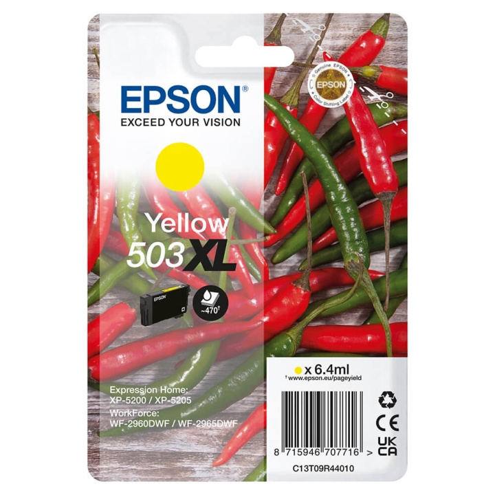 EPSON Bläck C13T09R44010 503XL Gul, Chili i gruppen DATORER & KRINGUTRUSTNING / Skrivare & Tillbehör / Bläck & Toner / Bläckpatroner / Epson hos TP E-commerce Nordic AB (C26940)